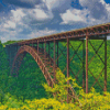 West Virginia Bridge River Diamond Paintings