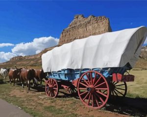 Western Wagon Diamond Paintings