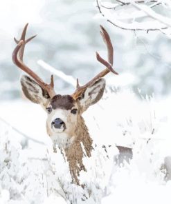 Winter Deer Animal Diamond Paintings