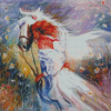 Abstract Girl And Horse Diamond Paintings