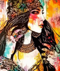 Colorful Gypsy Girl Diamond Paintings