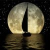 Aesthetic Boat Moon Diamond Paintings