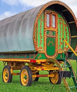Aesthetic Bow Top Gypsy Wagon Diamond Paintings