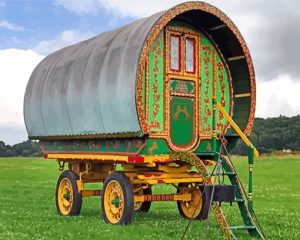 Aesthetic Bow Top Gypsy Wagon Diamond Paintings