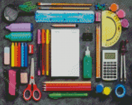 School Supplies Diamond Paintings