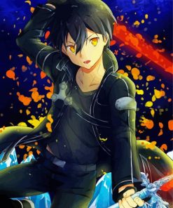 Kirito Manga Hero Diamond Paintings