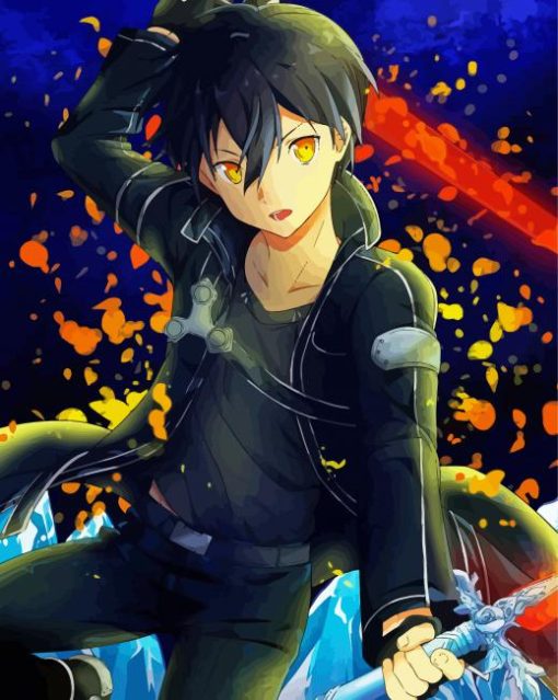 Kirito Manga Hero Diamond Paintings