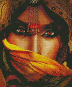 Cool Arab Lady Eyes Diamond Paintings