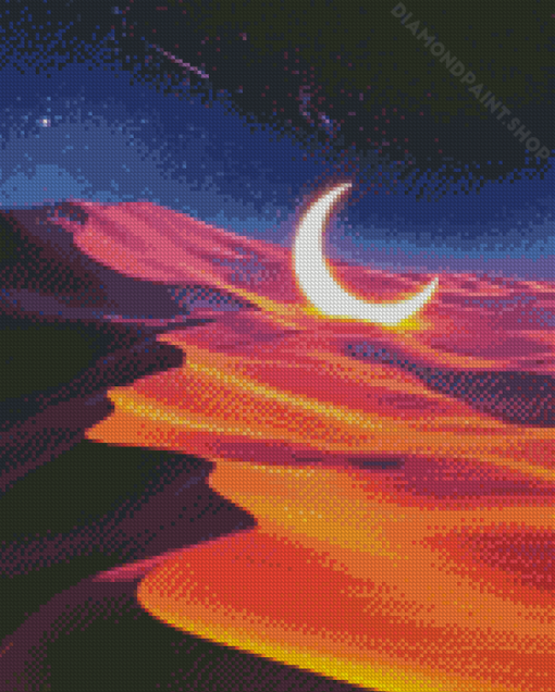 Crescent Moon Desert Diamond Paintings