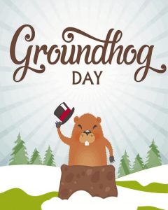 Groundhog Day Illustration Diamond Paintings