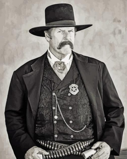 Monochrome Wyatt Earp Diamond Paintings