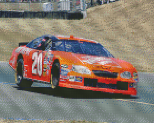 Orange Stock Car Diamond Paintings