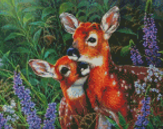Romantic Deer Couple Diamond Paintings
