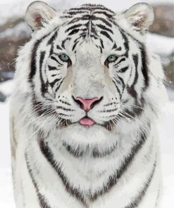 White Seberin Tiger Diamond Paintings