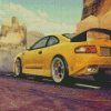 Yellow Jdm Car Diamond Paintings