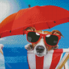 Aesthetic Puppy With Sunglasses Diamond Paintings