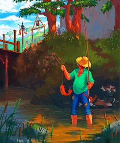 Little Boy Fishing – Diamond Paintings