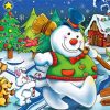 Animated Film Frosty The Snowman Diamond Painting