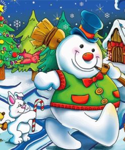Animated Film Frosty The Snowman Diamond Painting