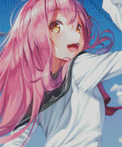 Anime Pink Hair Diamond Paintings