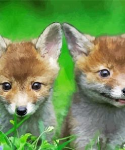 Baby Foxes Diamond Paintings