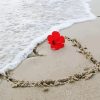 Beach Heart And Flower Diamond Paintings