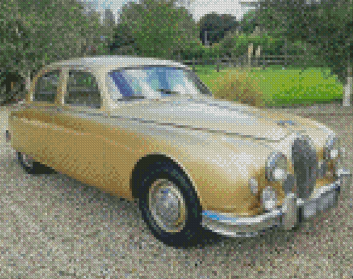 Beige Jaguar Mark 1 Diamond Paintings