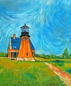 Block Island Lighthouse Southeast Art Diamond Paintings
