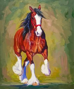 Brown Clydesdale Horse Diamond Paintings