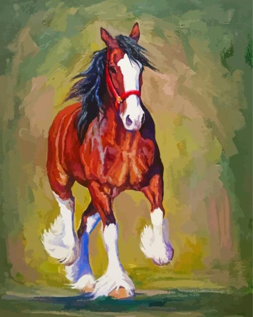 Brown Clydesdale Horse Diamond Paintings