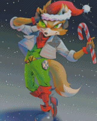 Christmas Fox McCloud Diamond Paintings