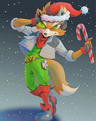 Christmas Fox McCloud Diamond Paintings
