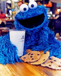 Cookie Monster Illustration Diamond Paintings