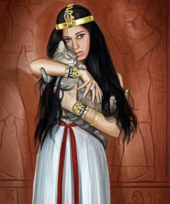 Egyptian Queen And Cat Diamond Paintings