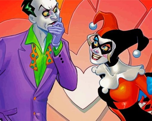 Harley And Joker Cartoon Diamond Paintings