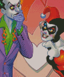 Harley And Joker Cartoon Diamond Paintings