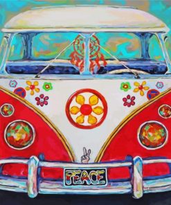 Hippie Van Car Diamond Paintings