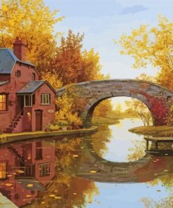 House River In Fall Diamond Paintings