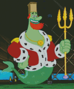 King Neptune Spongebob Diamond Paintings