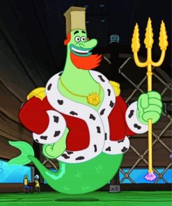 King Neptune Spongebob Diamond Paintings