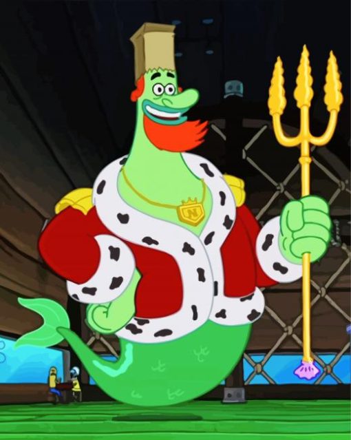 King Neptune Spongebob Diamond Paintings