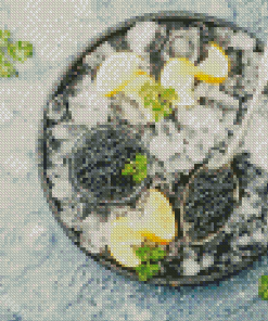 Lemon With Black Caviar Diamond Paintings