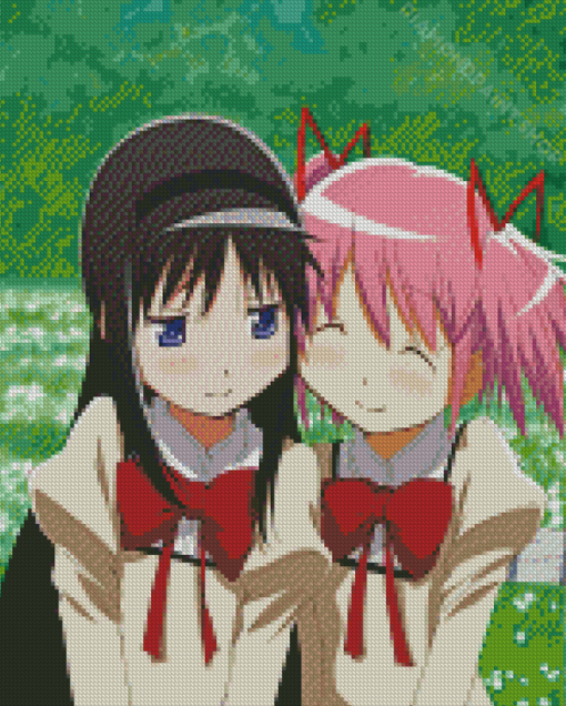 Madoka Kaname And Homura Akemi Diamond Painting