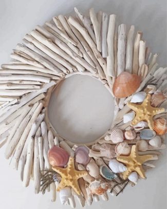 Ocean Wreath With Shells Diamond Paintings