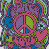 Peace Love Hippie Illustration Diamond Paintings