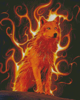 Phoenix Wolf Diamond Paintings