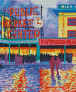 Pike Place Market Street Art Diamond Paintings
