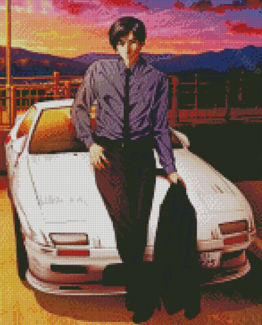 Ryosuke Takahashi Initial D Diamond Painting