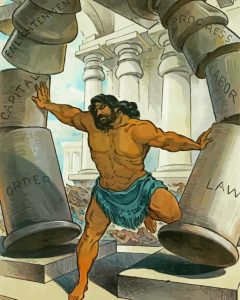 Samson And Pillars Diamond Paintings