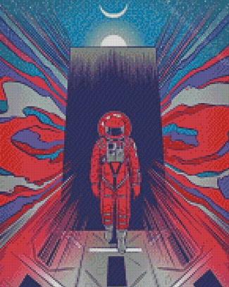 Space Odyssey Illustration Poster Diamond Paintings